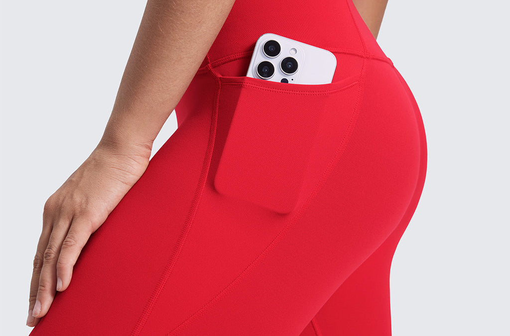 CRZ YOGA Women's Yoga Leggings 25" with Pockets French Navy