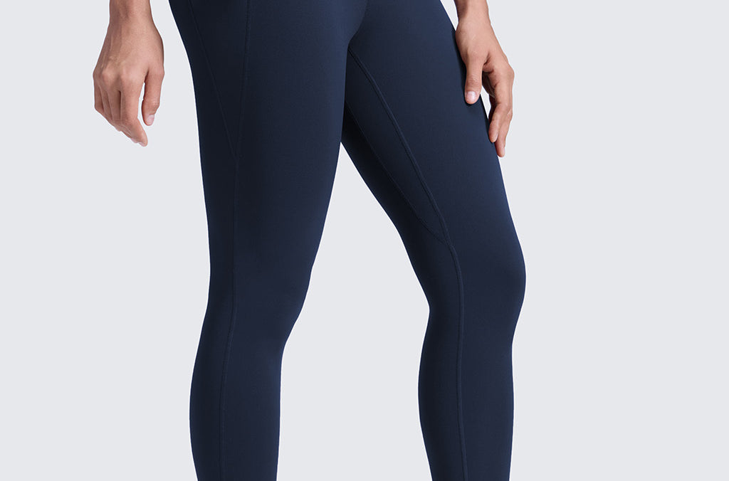 CRZ YOGA Women's Yoga Leggings 25" with Pockets Future Navy