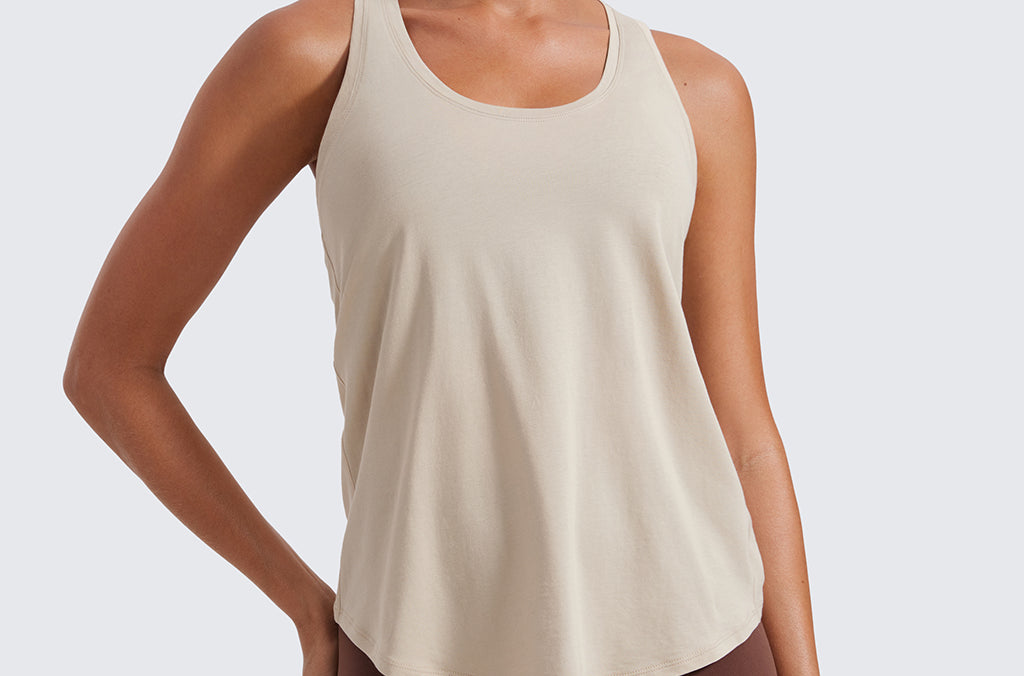 Women's Pima Cotton Racerback Tank Top Jade Grey