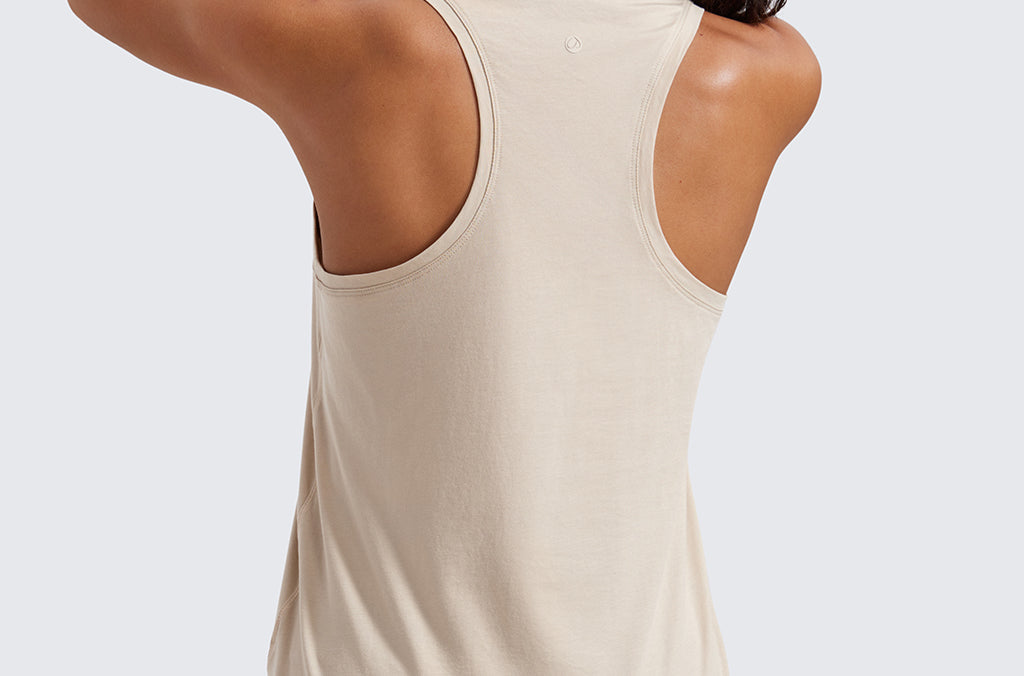 Women's Pima Cotton Racerback Tank Top Navy