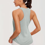 Women's Pima Cotton Racerback Tank Top Jade Grey