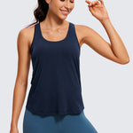Women's Pima Cotton Racerback Tank Top Jade Grey