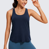 Women's Pima Cotton Racerback Tank Top Jade Grey