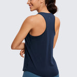 Women's Pima Cotton Racerback Tank Top Jade Grey