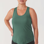 Women's Pima Cotton Racerback Tank Top Navy