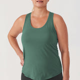 Women's Pima Cotton Racerback Tank Top Navy