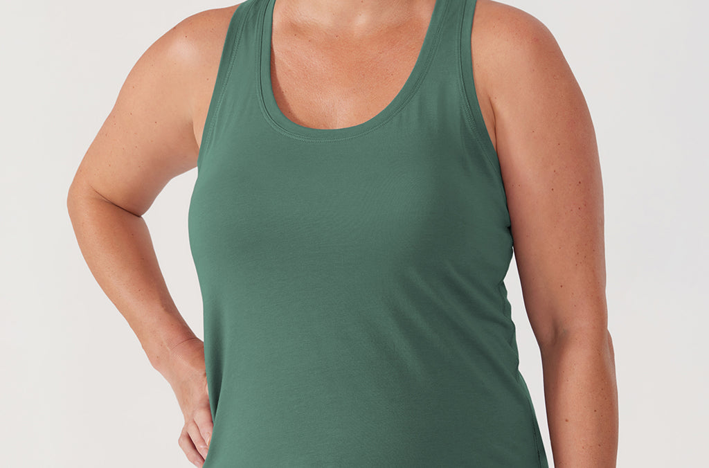 Women's Pima Cotton Racerback Tank Top Navy