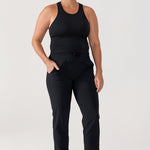 Women's Seamless Ribbed Cropped Tank Top Black