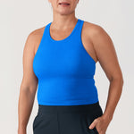 Women's Seamless Ribbed Cropped Tank Top White