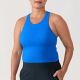 Women's Seamless Ribbed Cropped Tank Top White