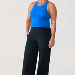 Women's Seamless Ribbed Cropped Tank Top Misty Merlot