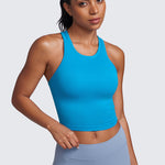 Women's Seamless Ribbed Cropped Tank Top Misty Merlot