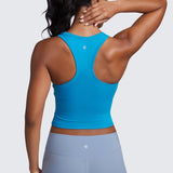 Women's Seamless Ribbed Cropped Tank Top Misty Merlot