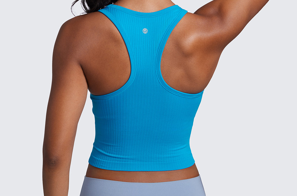 Women's Seamless Ribbed Cropped Tank Top Misty Merlot