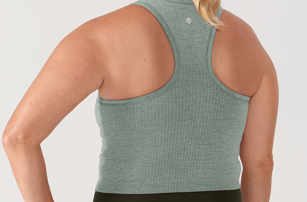 Women's Seamless Ribbed Cropped Tank Top Black