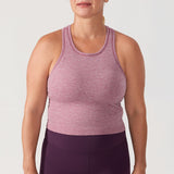 Women's Seamless Ribbed Cropped Tank Top White