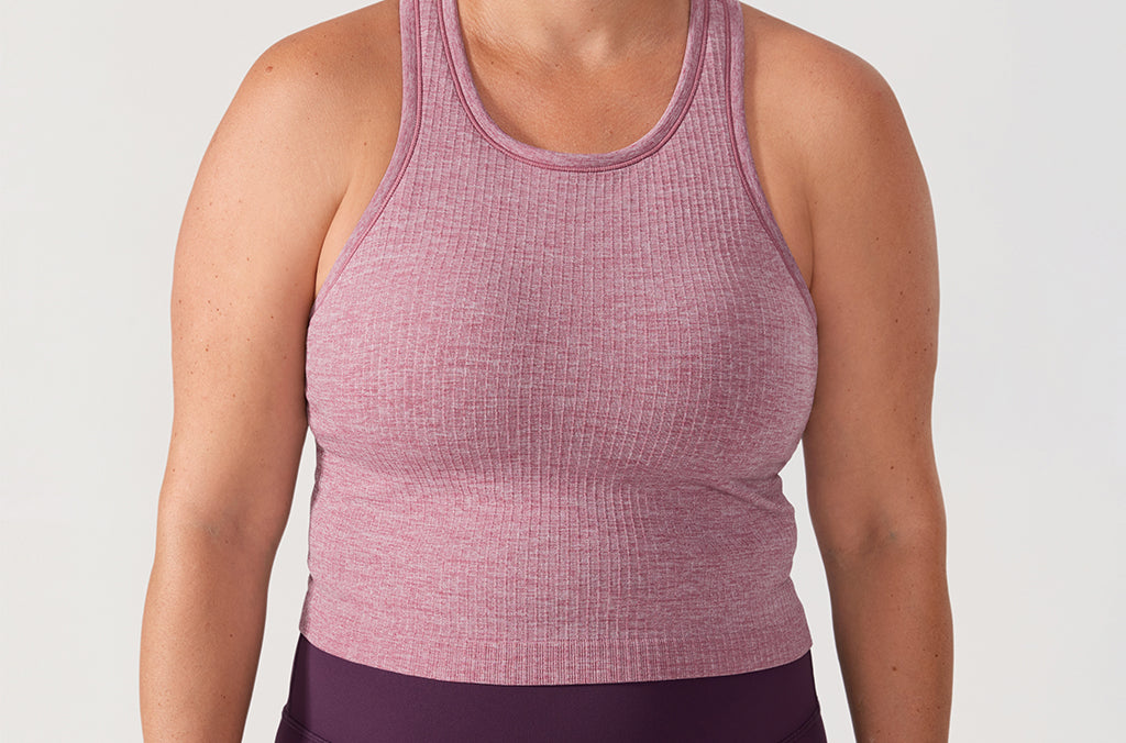 Women's Seamless Ribbed Cropped Tank Top White