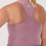 Women's Seamless Ribbed Cropped Tank Top White
