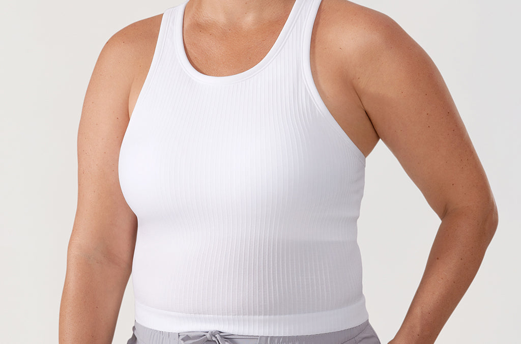 Women's Seamless Ribbed Cropped Tank Top Darkish Green