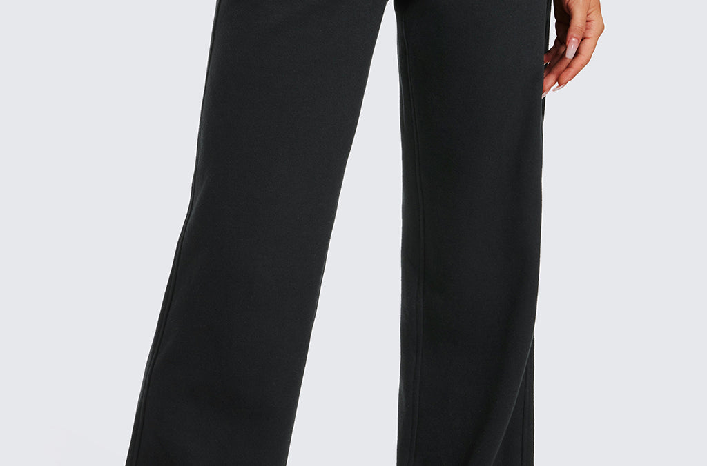 CRZ YOGA Women's Cotton Fleece Lined Sweatpants 30" Dark Red 2