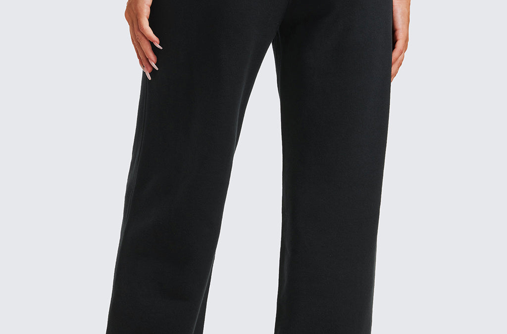 CRZ YOGA Women's Cotton Fleece Lined Sweatpants 30" Dark Red 2