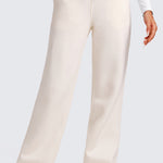 CRZ YOGA Women's Cotton Fleece Lined Sweatpants 30" Dove Grey Heather