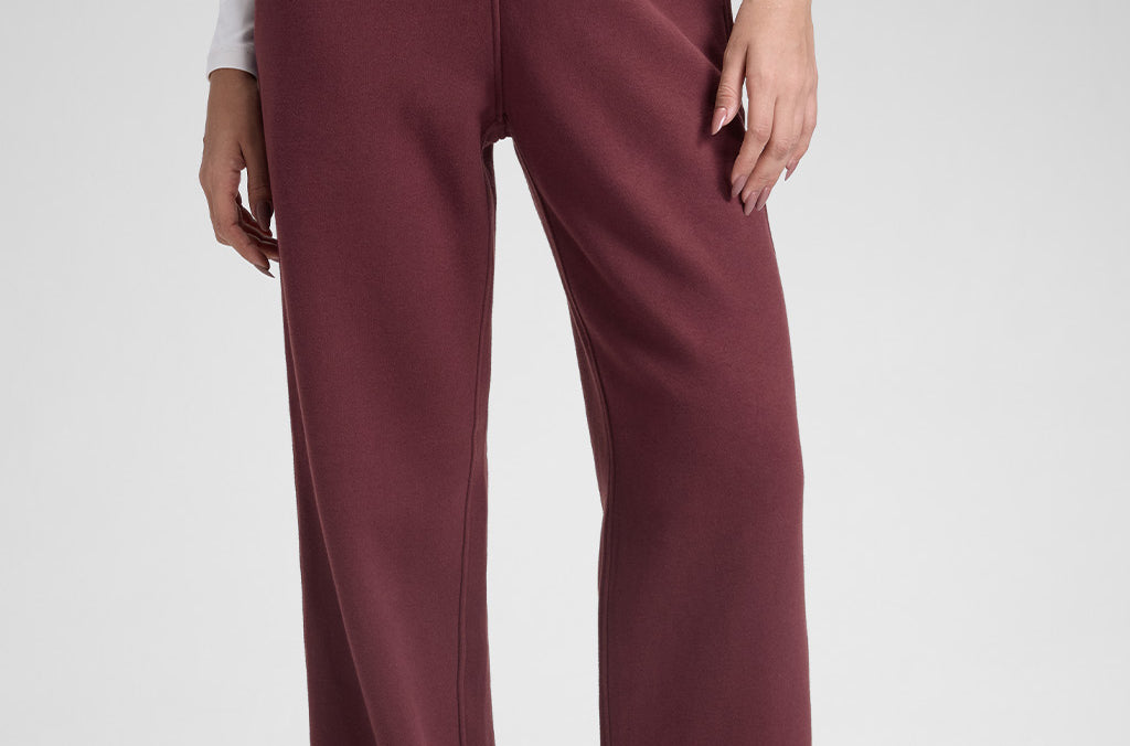 CRZ YOGA Women's Cotton Fleece Lined Sweatpants 30" Milky White