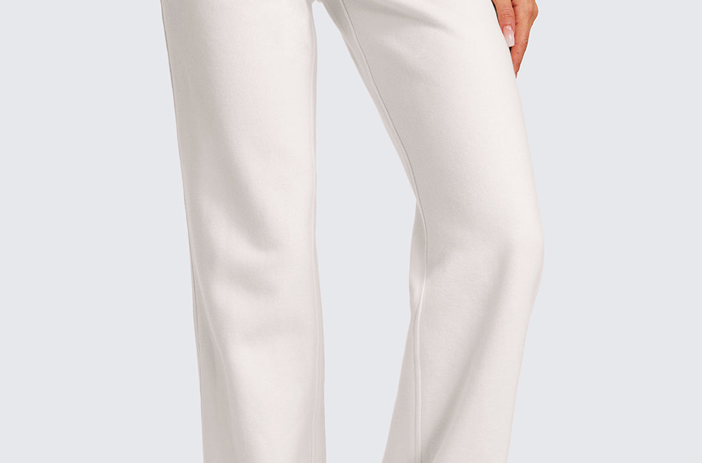 CRZ YOGA Women's Cotton Fleece Lined Sweatpants 30" Hot Fudge Brown