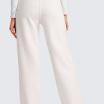 CRZ YOGA Women's Cotton Fleece Lined Sweatpants 30" Hot Fudge Brown