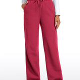 CRZ YOGA Women's Cotton Fleece Lined Sweatpants 30" Dove Grey Heather