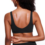 CRZ YOGA V Neck Bikini Padded Tops Swimsuit Black