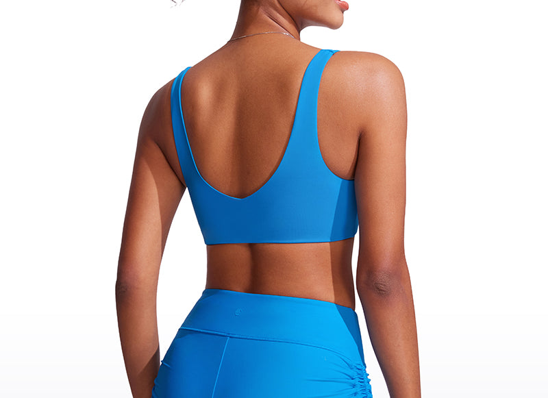 CRZ YOGA V Neck Bikini Padded Tops Swimsuit Madagascar Blue