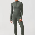 CRZ YOGA Women's Half Zip Long Sleeve Cropped Top Strawberry Pink