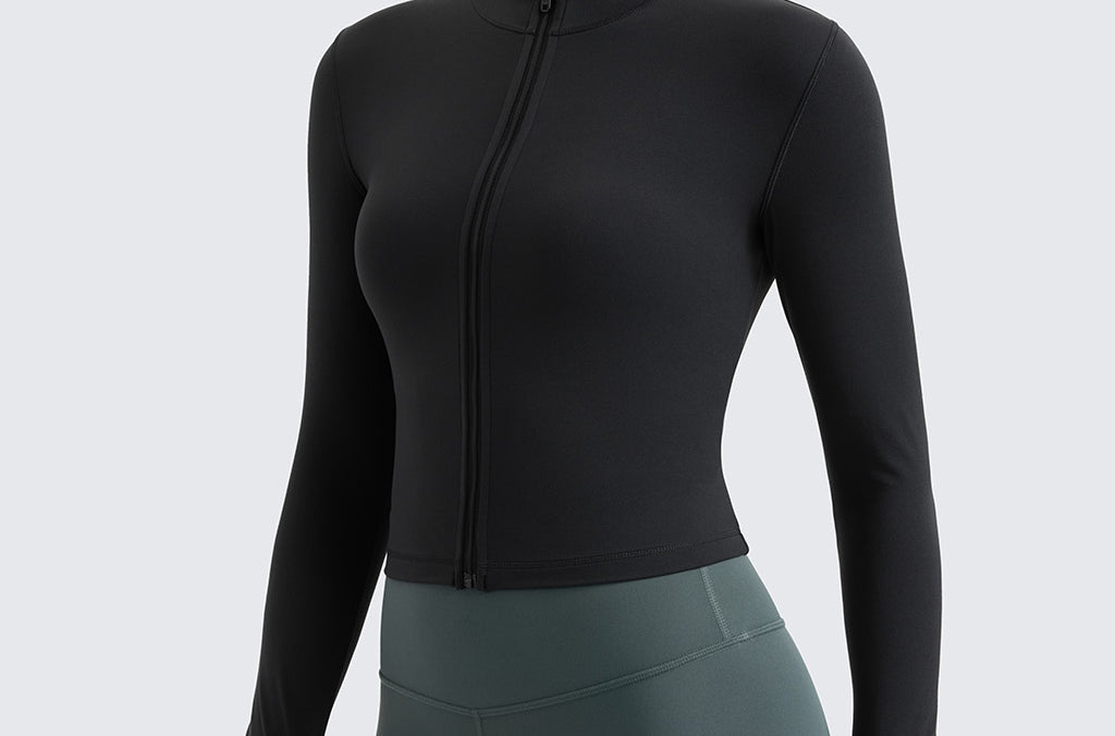 Women's Butterluxe Cropped Outerwear Full Zip Jackets Hot Fudge Brown