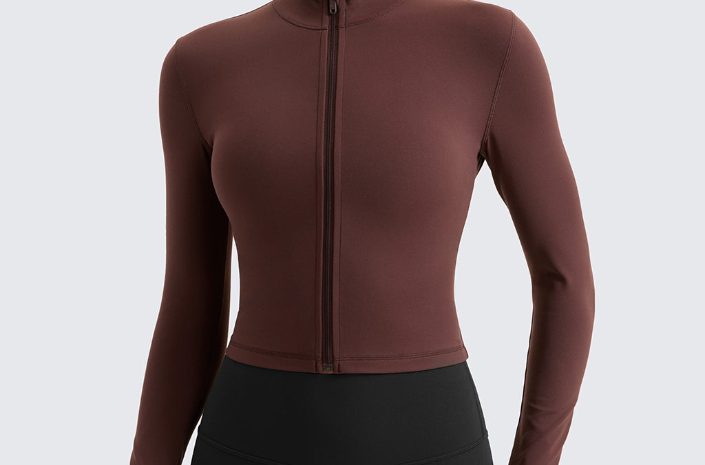 Women's Butterluxe Cropped Outerwear Full Zip Jackets Olive Green