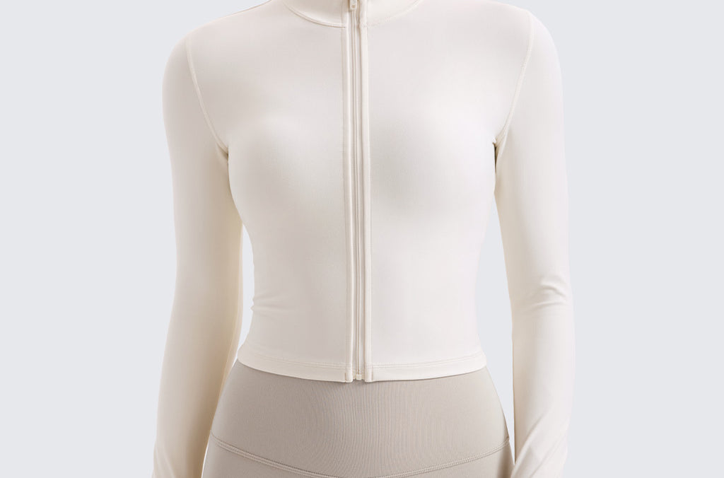 Women's Butterluxe Cropped Outerwear Full Zip Jackets French Navy