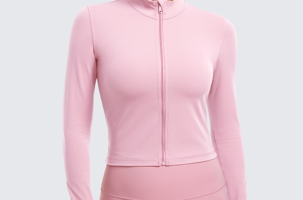 Women's Butterluxe Cropped Outerwear Full Zip Jackets French Navy