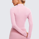 Women's Butterluxe Cropped Outerwear Full Zip Jackets French Navy