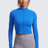 Women's Butterluxe Cropped Outerwear Full Zip Jackets Magenta Purple