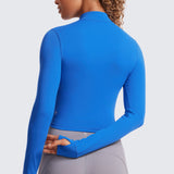 Women's Butterluxe Cropped Outerwear Full Zip Jackets Magenta Purple