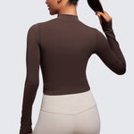 Women's Butterluxe Cropped Outerwear Full Zip Jackets Hot Fudge Brown