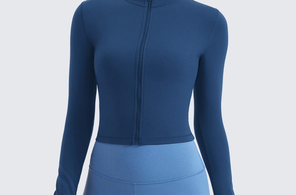 Women's Butterluxe Cropped Outerwear Full Zip Jackets White