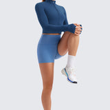 Women's Butterluxe Cropped Outerwear Full Zip Jackets White