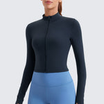 Women's Butterluxe Cropped Outerwear Full Zip Jackets Olive Green