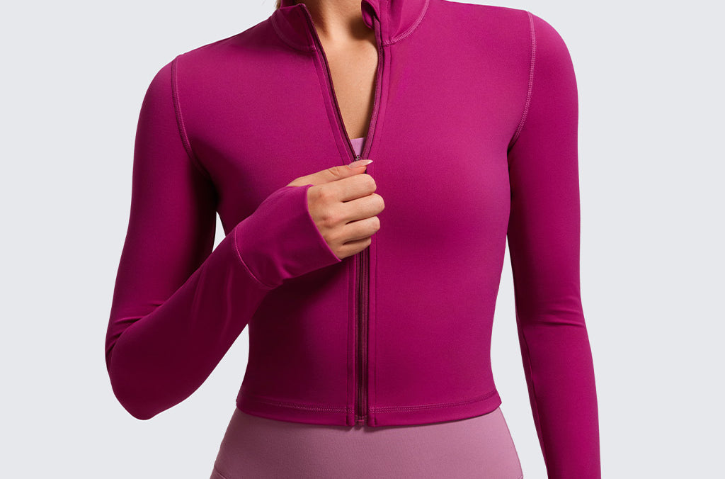 Women's Butterluxe Cropped Outerwear Full Zip Jackets Black