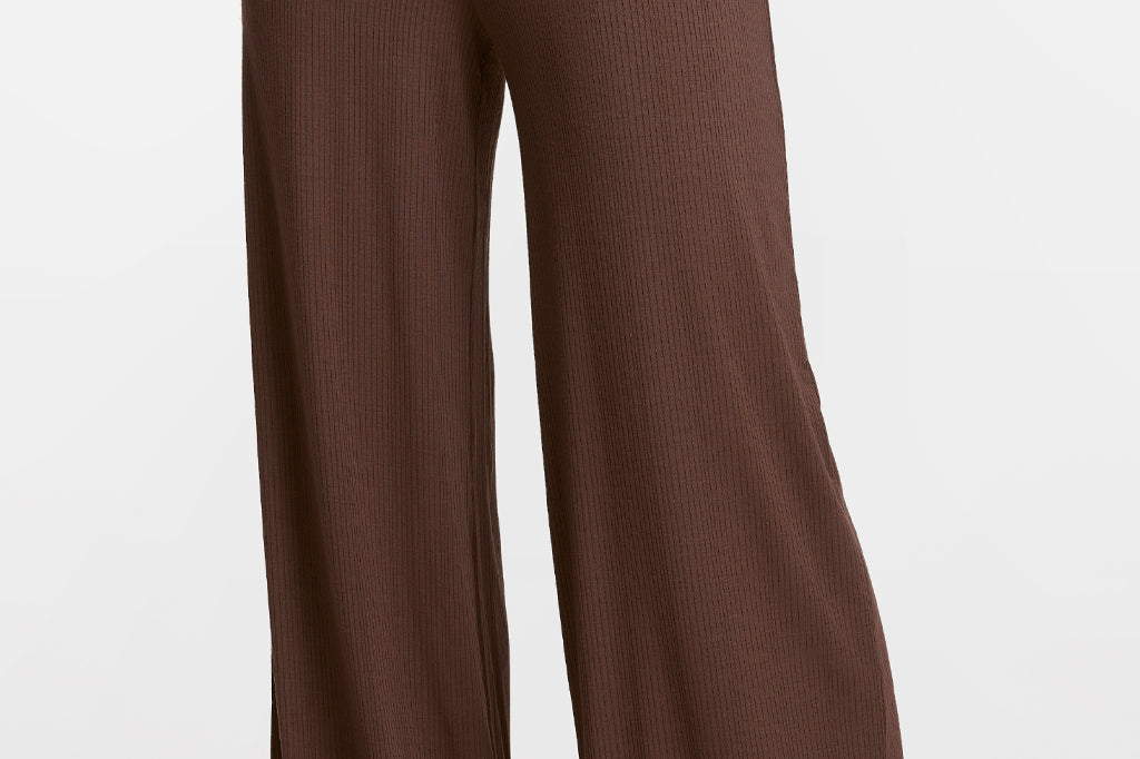 SOULVOR Wide Leg Casual Pants Hazelnut @model_info:ES1
