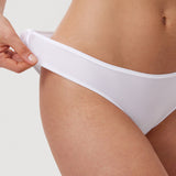 Women's Cheeky High Cut Bikini 3 Pack White (3pack)