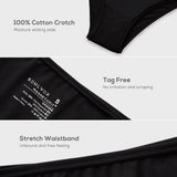 Women's Cheeky High Cut Bikini 3 Pack Black (3pack)