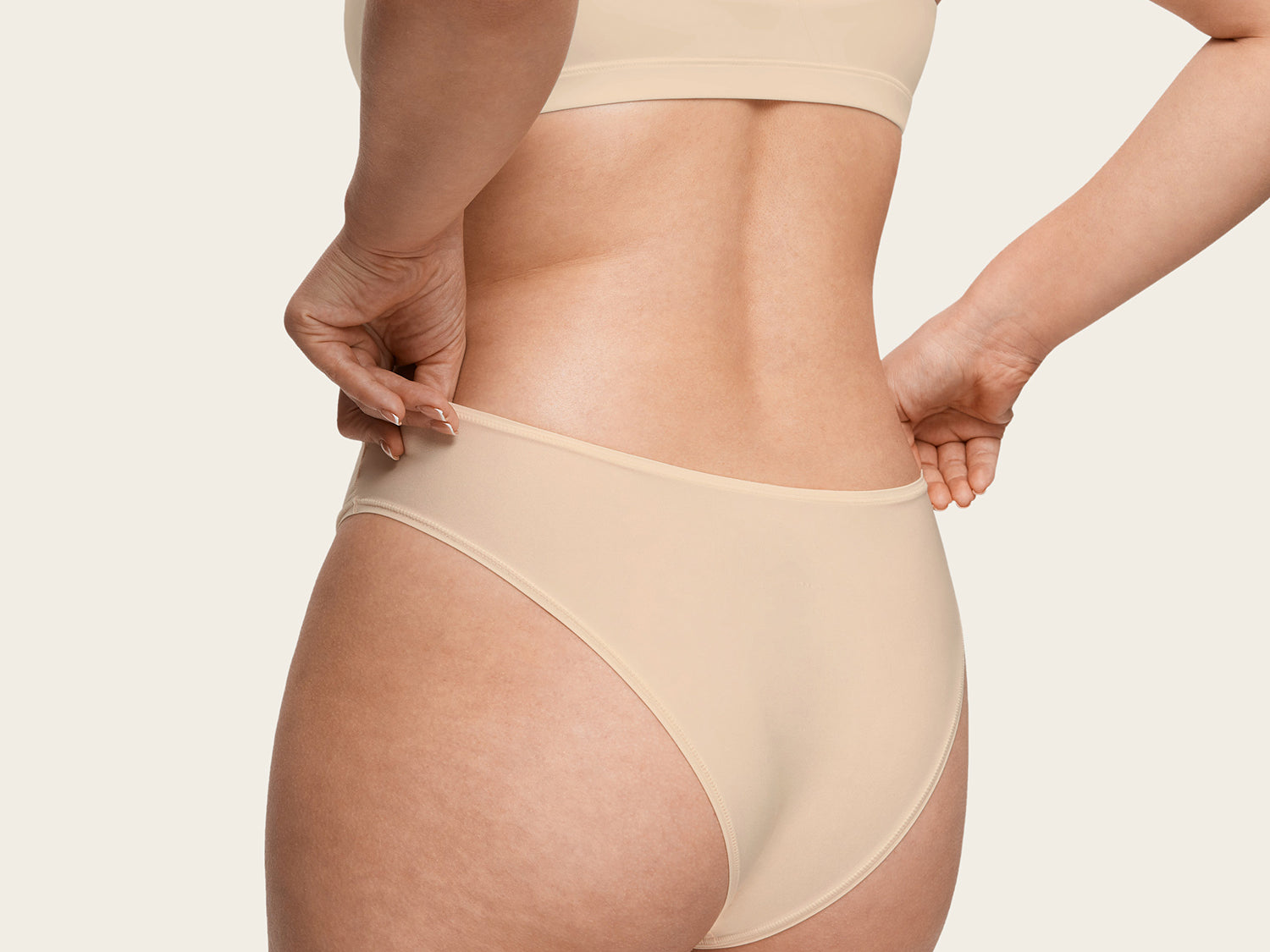 Women's Cheeky High Cut Bikini 3 Pack Parchment (3pack)