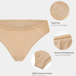 Women's Cheeky High Cut Bikini 3 Pack Soft Tan (3pack)